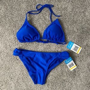 NWT California Waves Blue Bikini, Size Medium